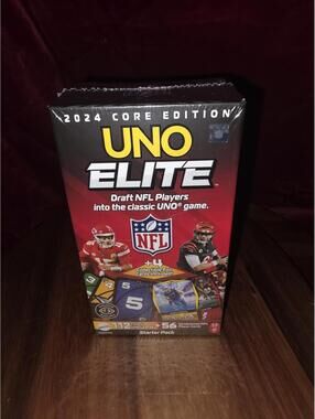 2024 UNO Elite NFL Card Game Starter Deck Pack Core Edition NEW Sealed 4 Foil
